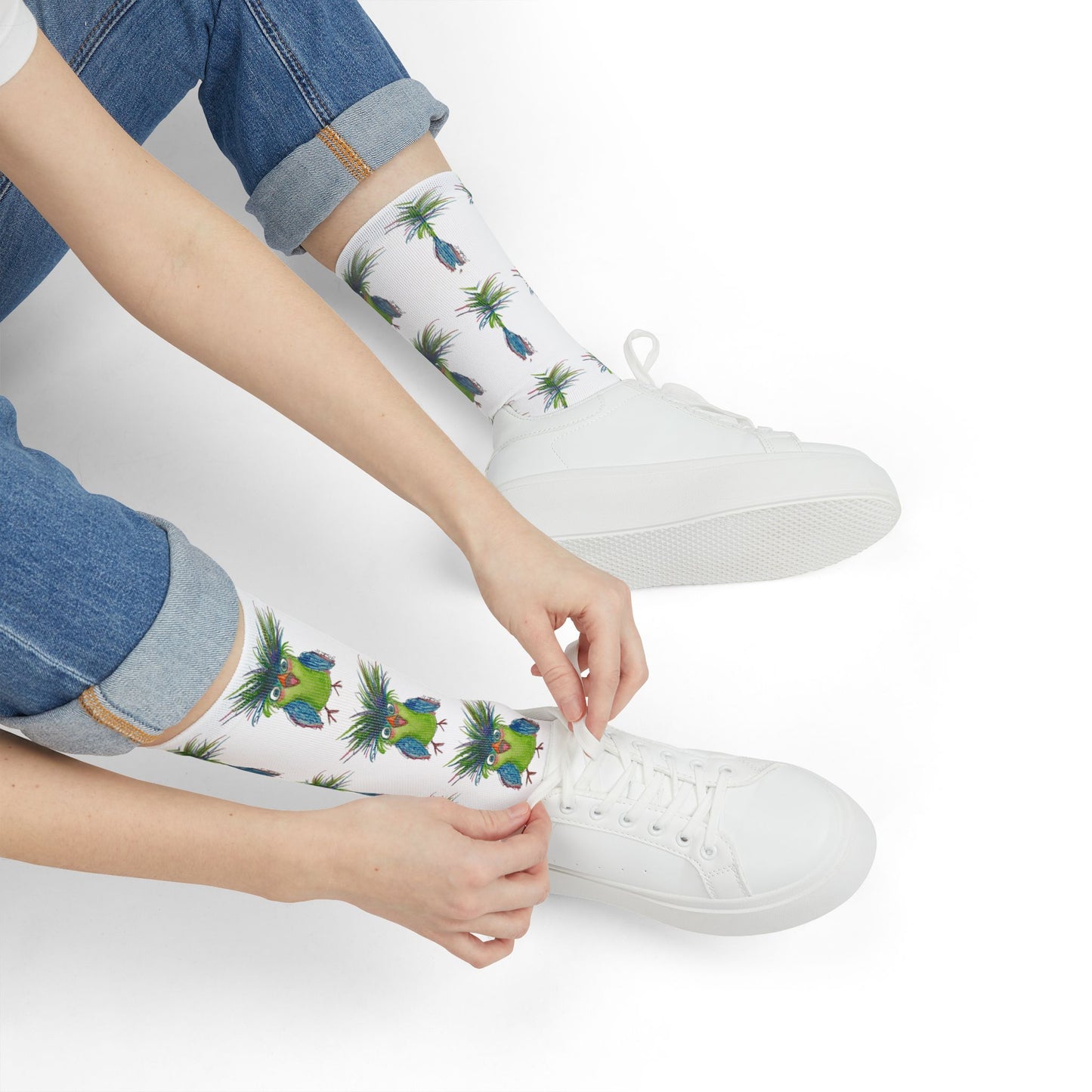 Surprized bird Crew socks