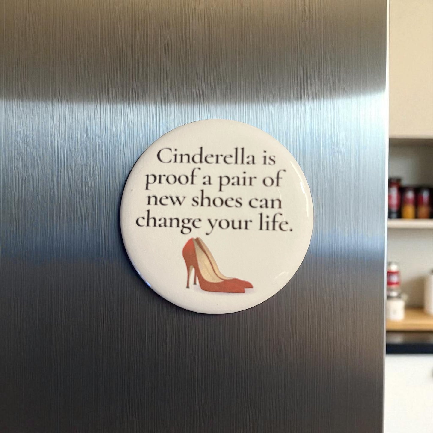 Cinderella and New Shoes Refrigerator Magnet