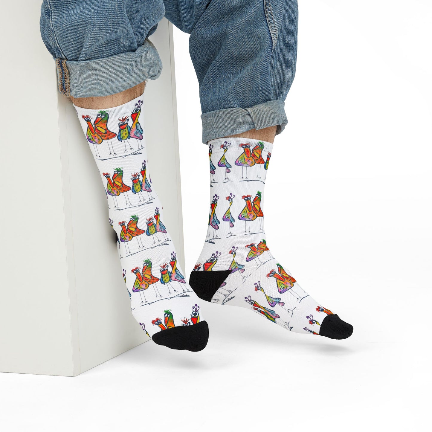 Colorful Bird Crew Socks