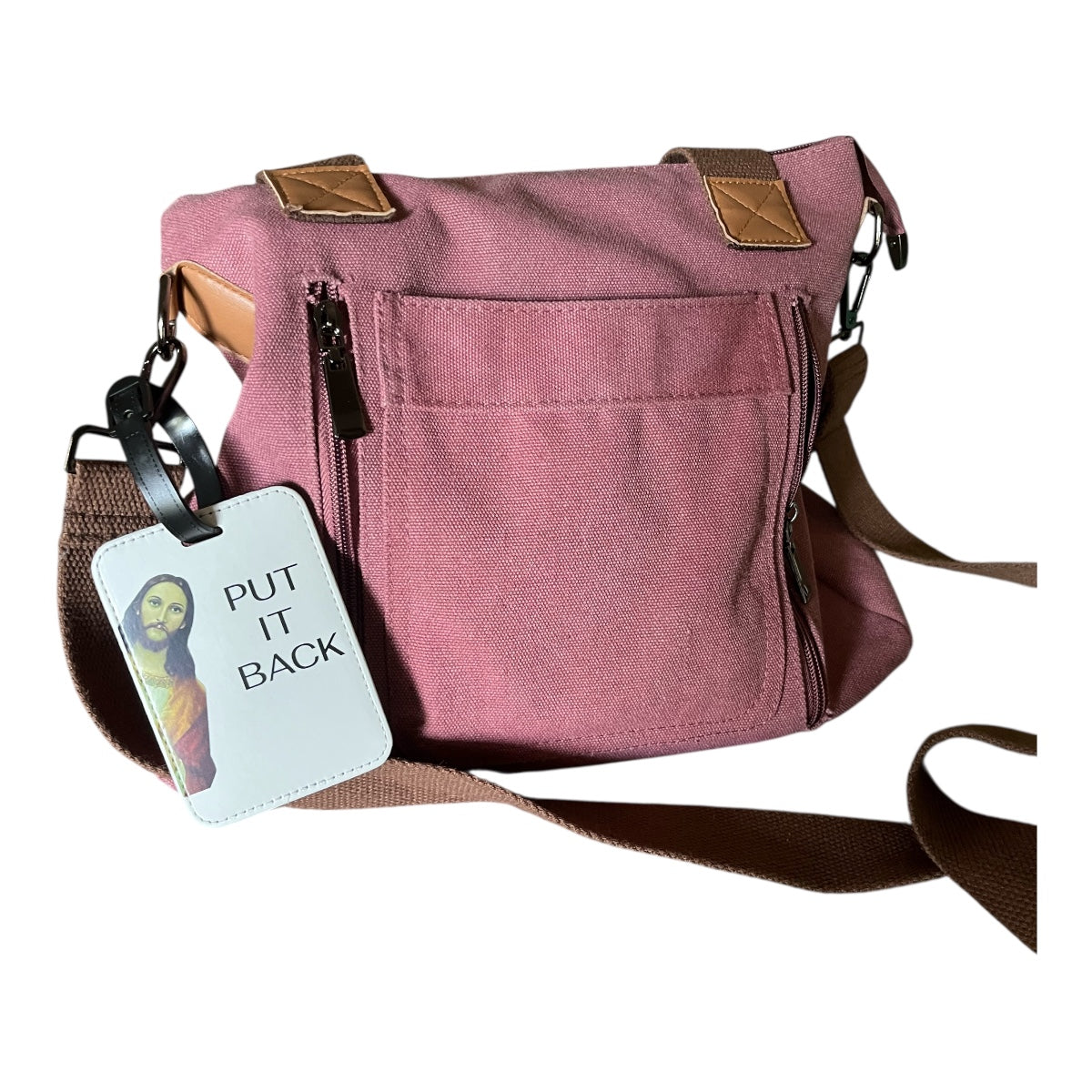 Jesus Put it Back Luggage Tag
