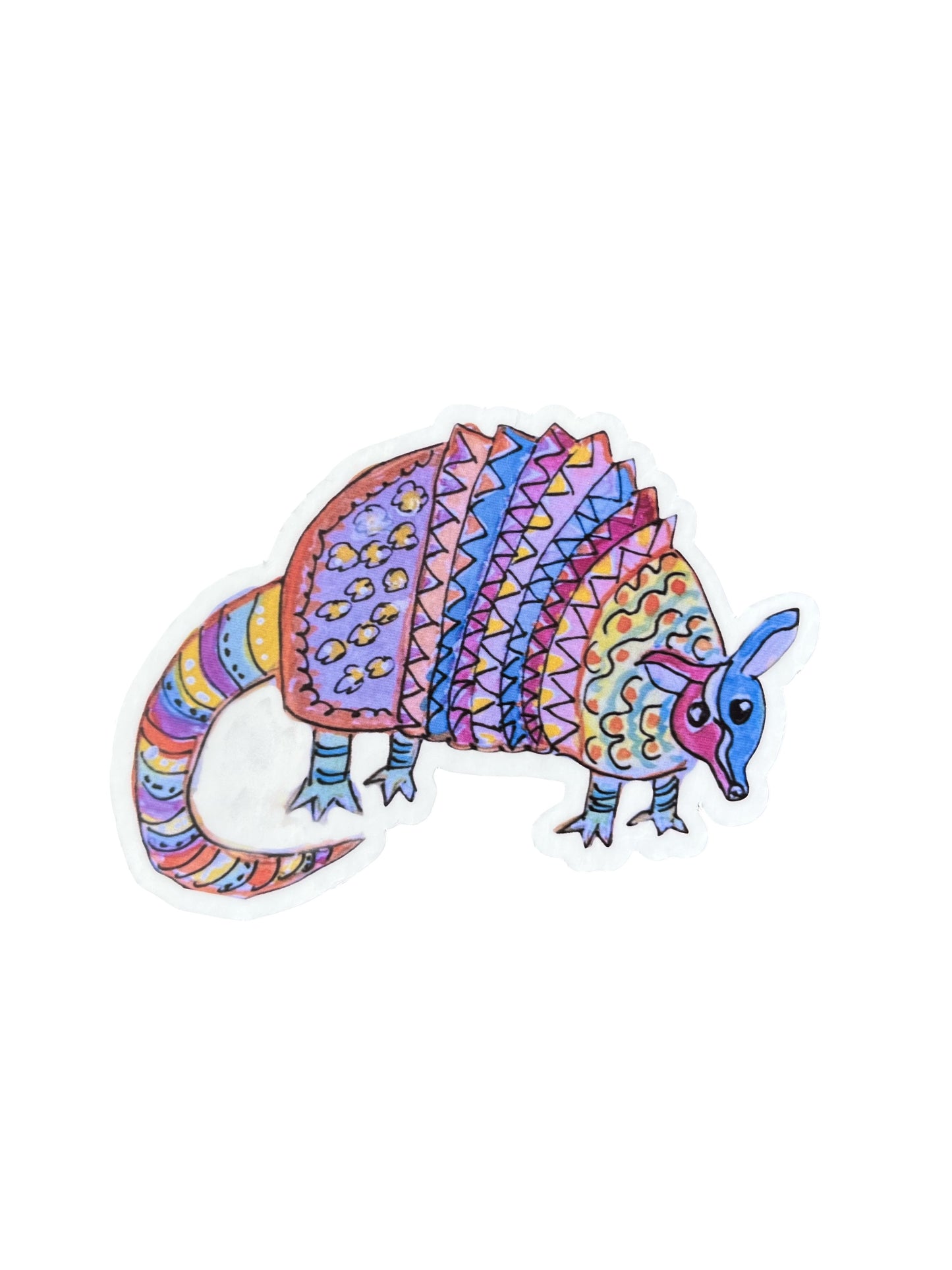 Colorful Armadillo sticker FREE SHIPPING