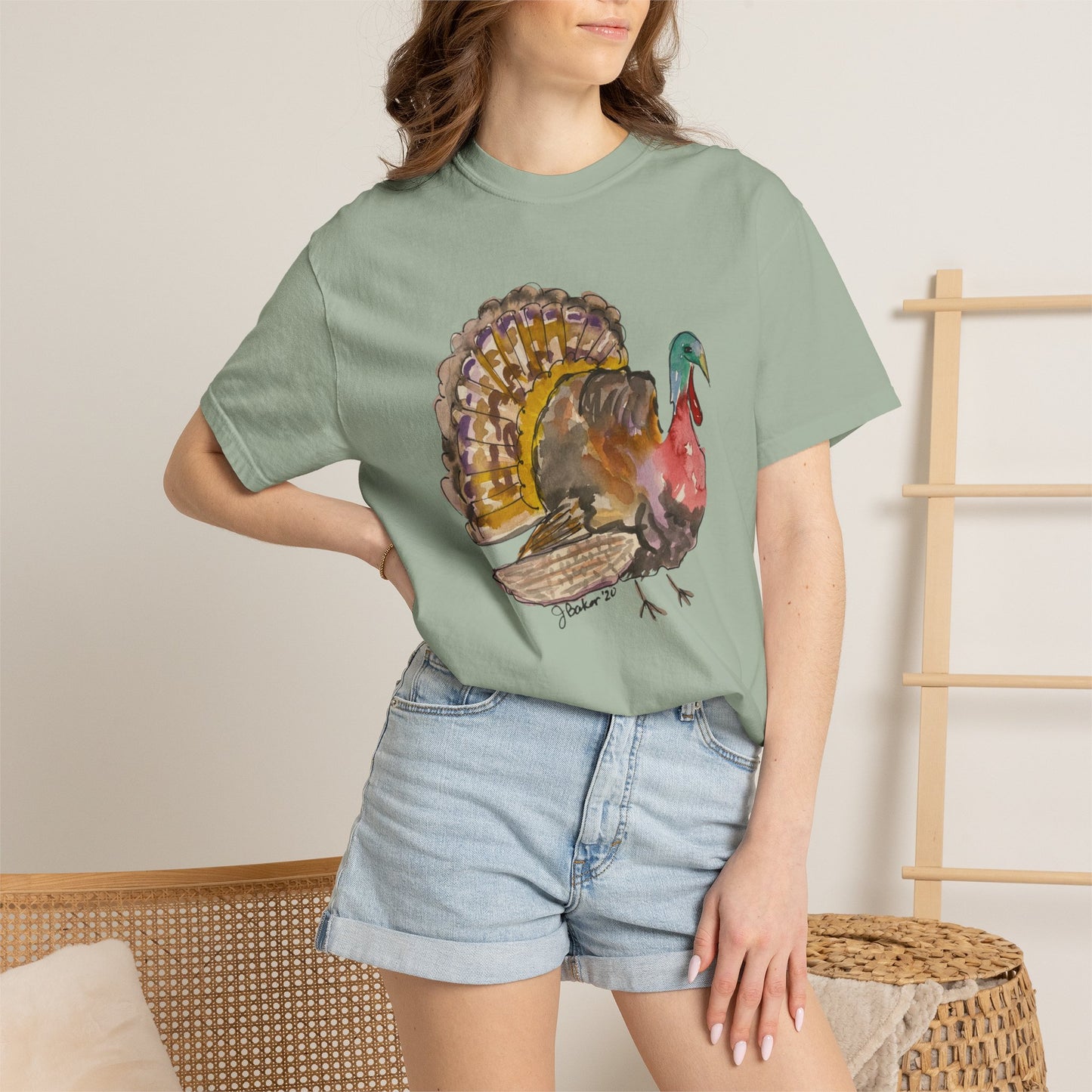 Turkey Watercolor T-Shirt —Thanksgiving Turkey Tee