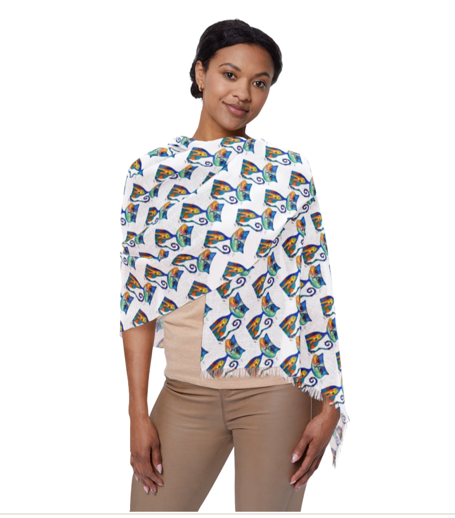Whimsy Blue Cat Scarf