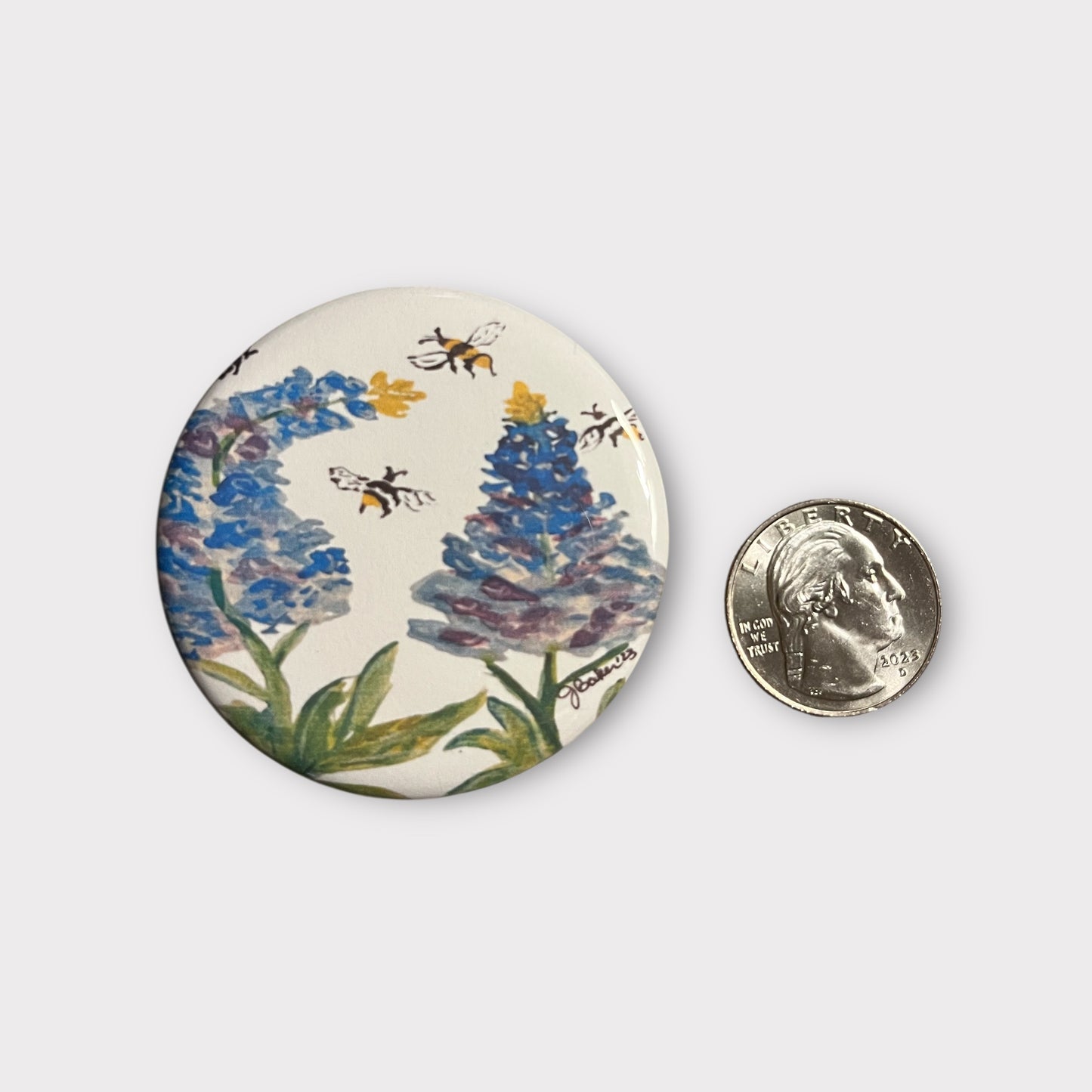 Flowers and Bees Refrigerator Magnet