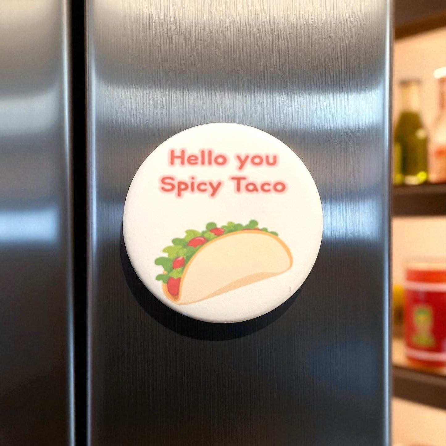 Spicy Taco Refrigerator Magnet