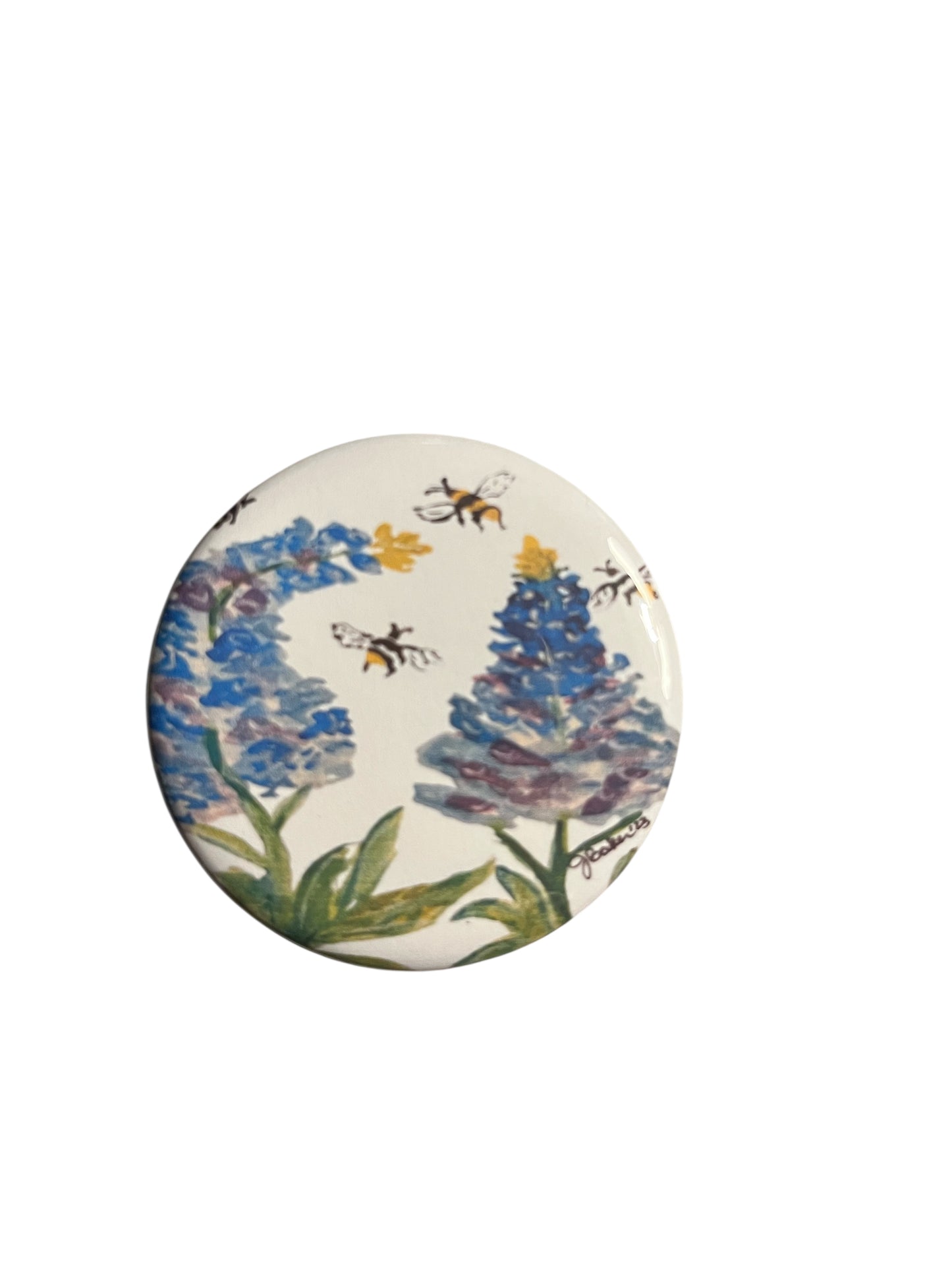 Flowers and Bees Refrigerator Magnet