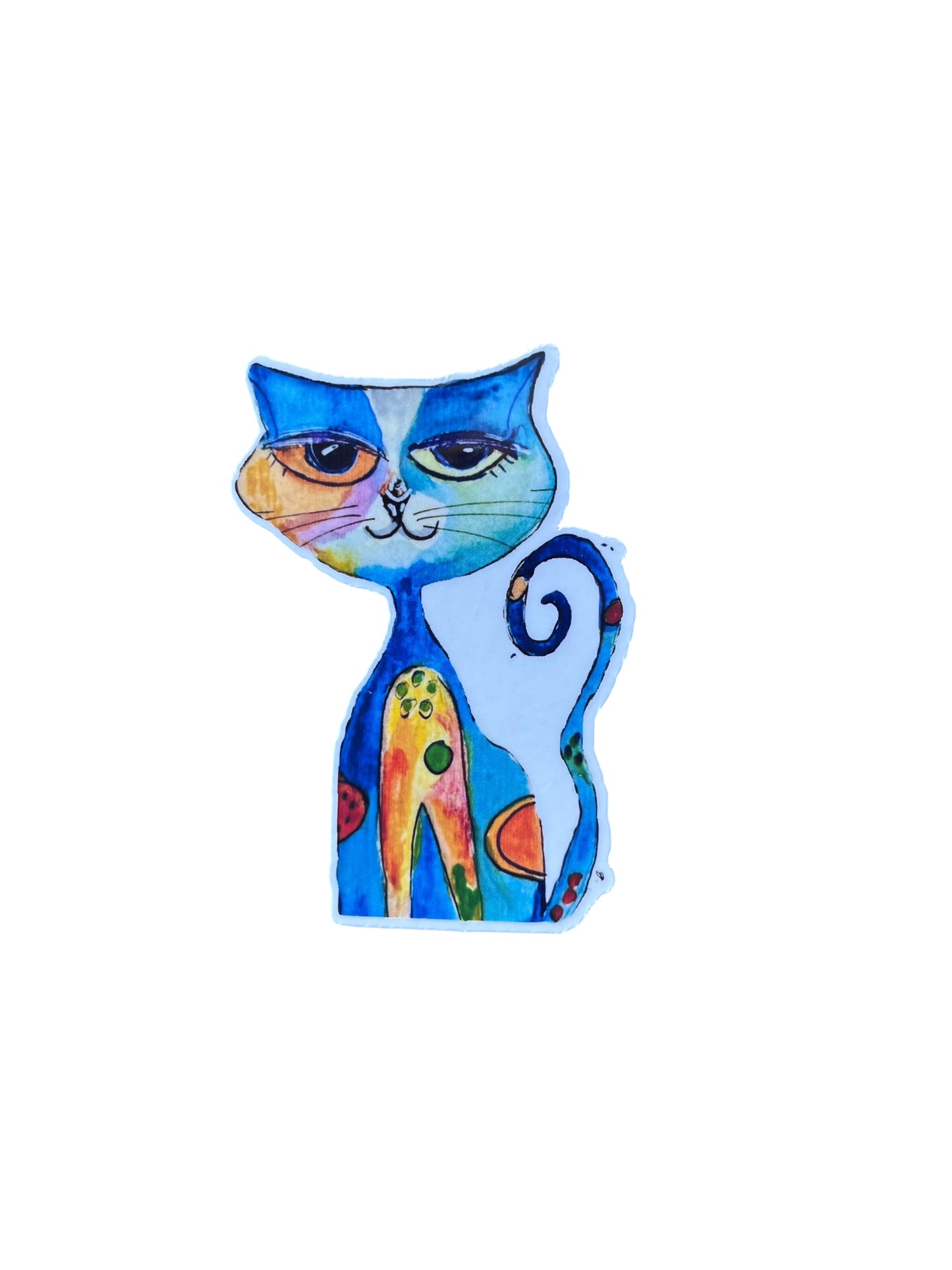 Whimsical Cat sticker FREE SHIPPING