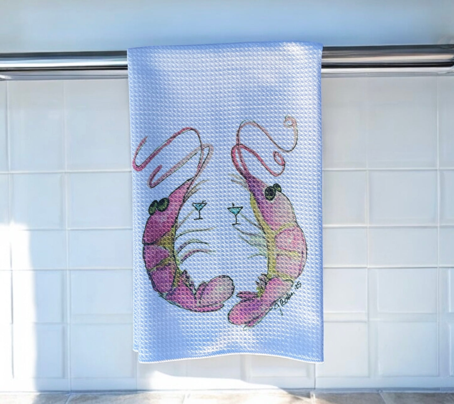Cocktail Shrimp Decorative Towel