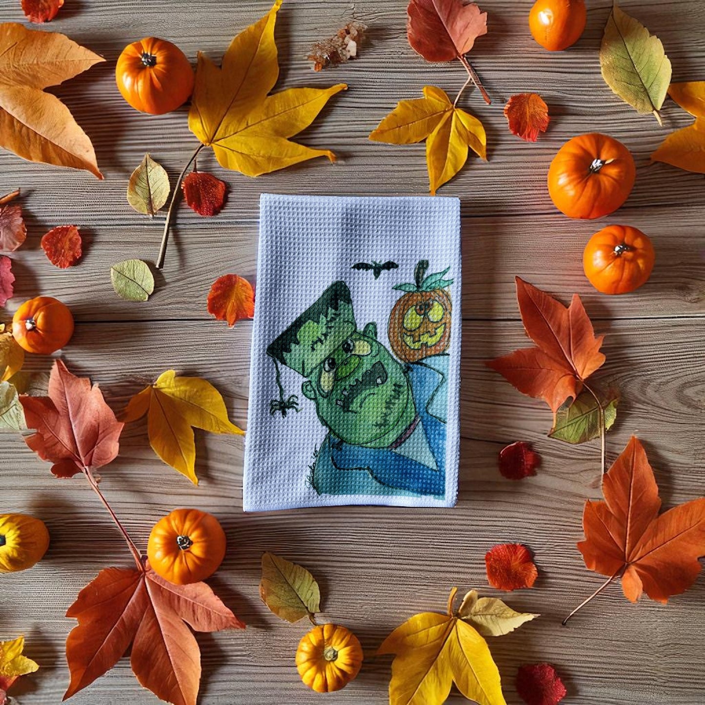 Monster Halloween decorative dish towel