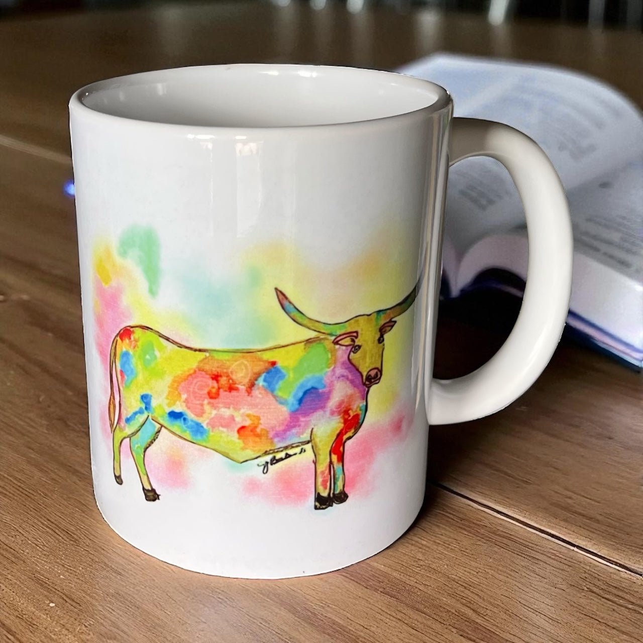 Colorful Longhorn Coffee Mug