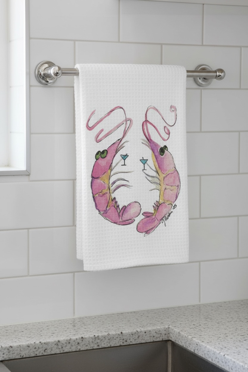 Cocktail Shrimp decorative towel