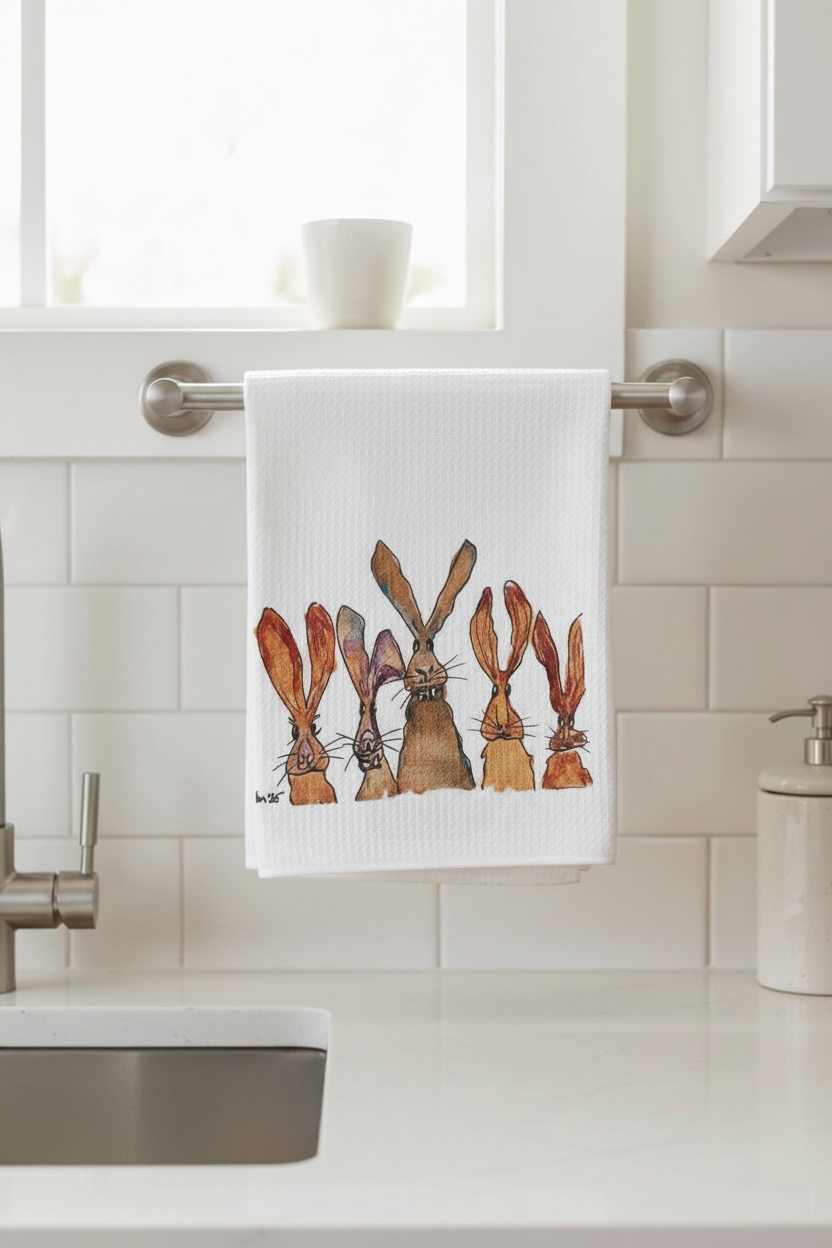 Rabbit Row kitchen dish towel
