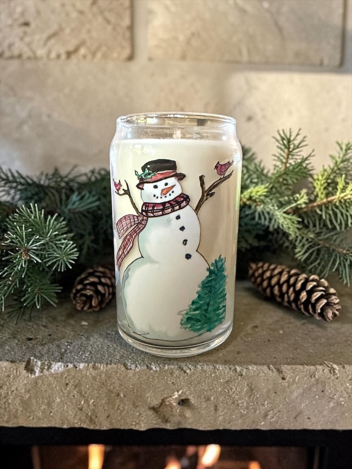 Snowman Candle