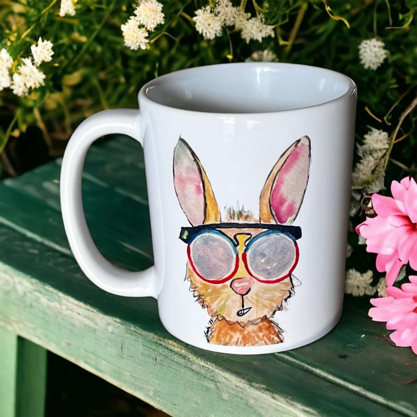 Cool rabbit with sunglasses