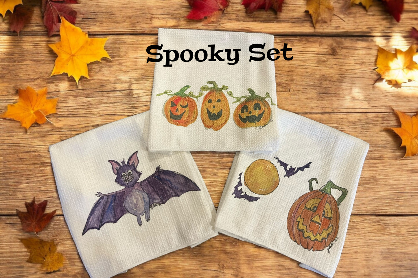 Spooky Set of kitchen towels
