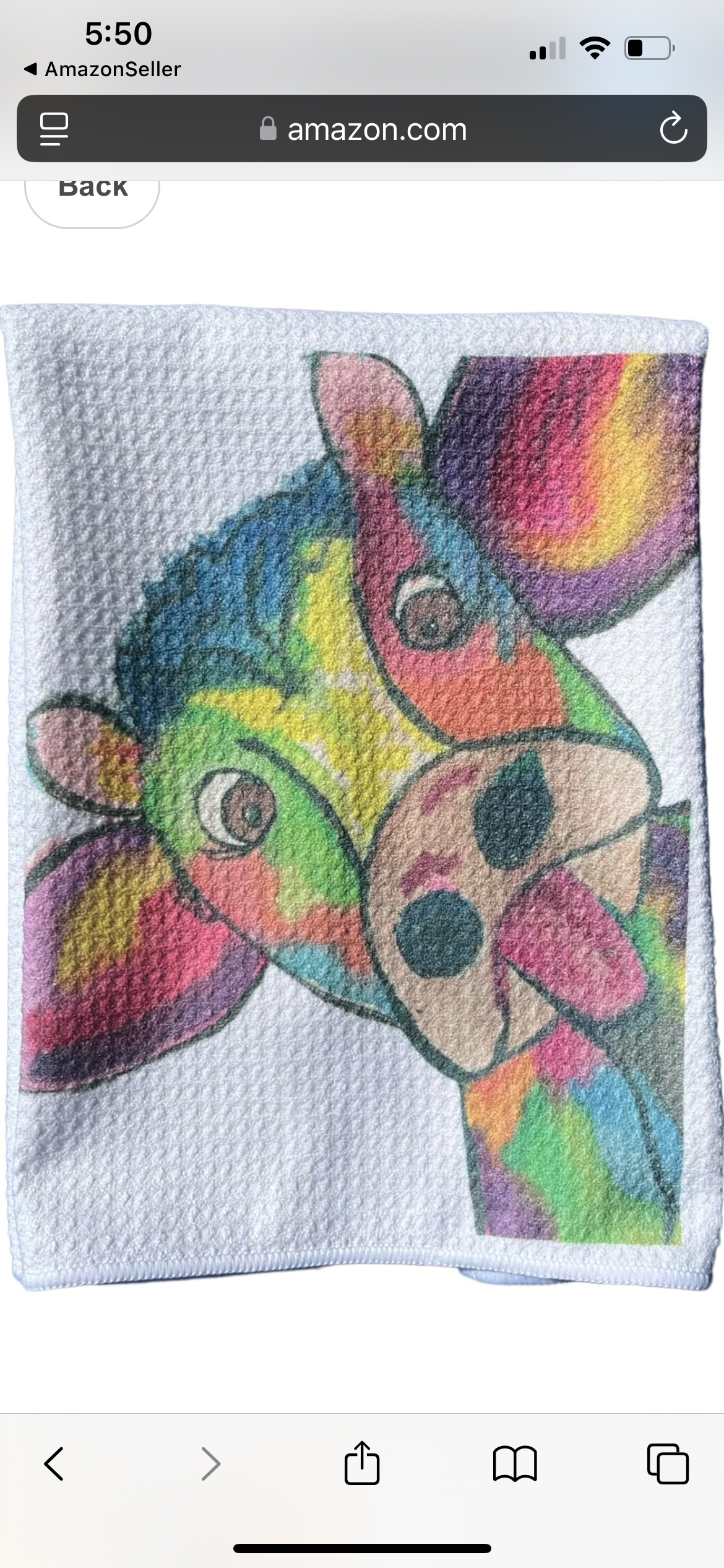 Colorful cow kitchen dish towel