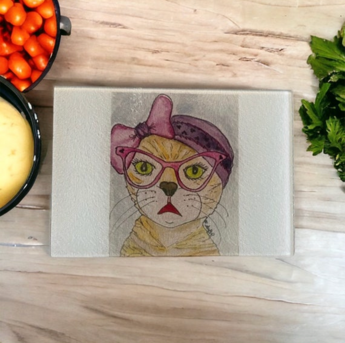 Miss Kitty Cutting board
