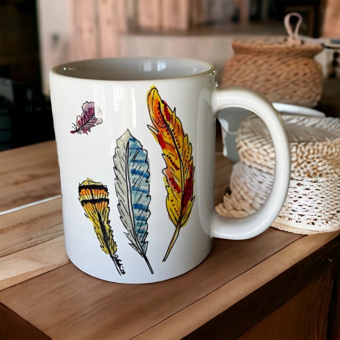 Feathers mug