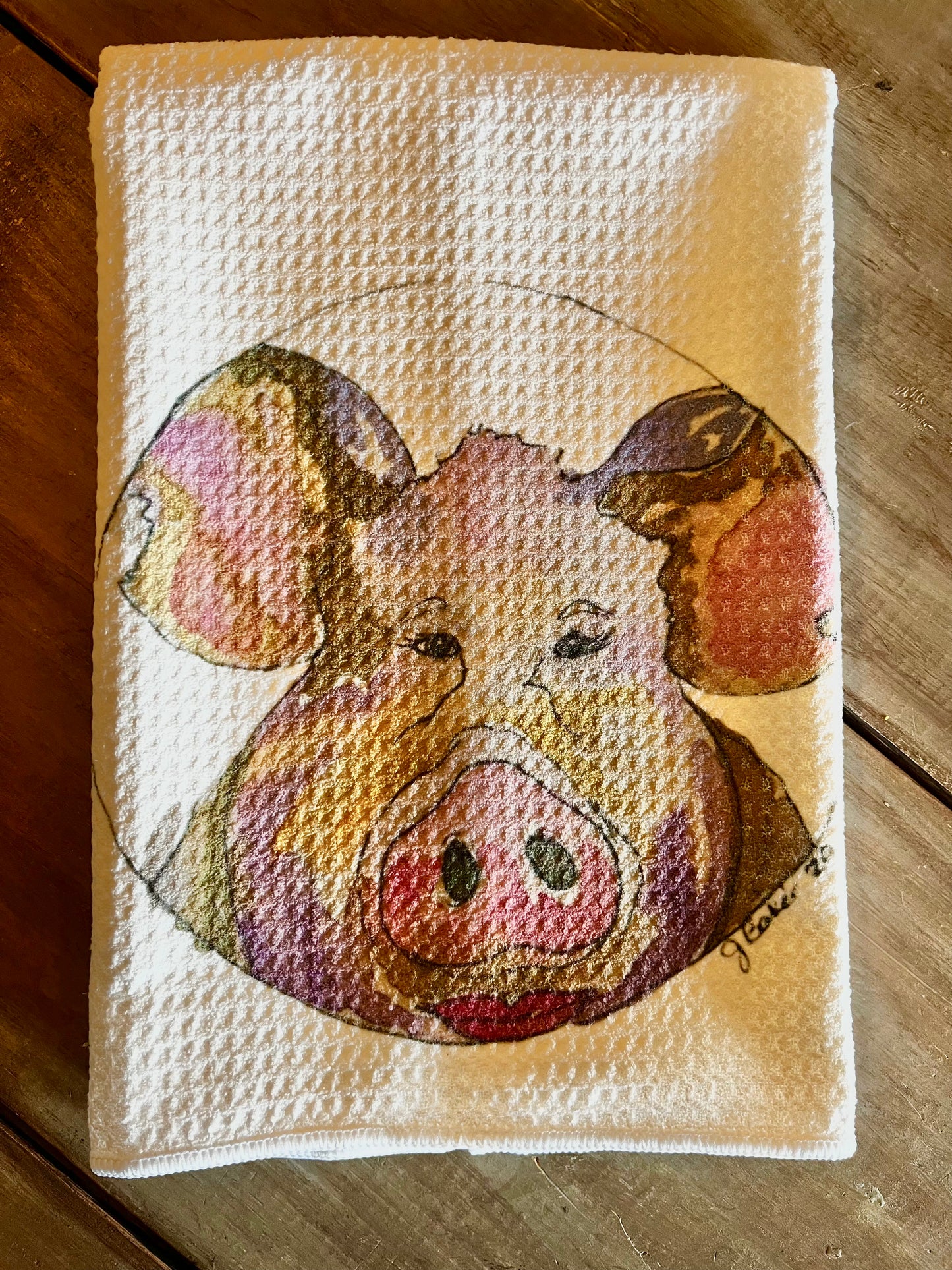 Pig kitchen dish towel