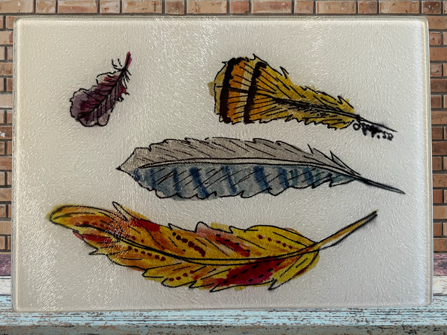 Feathers Cutting board