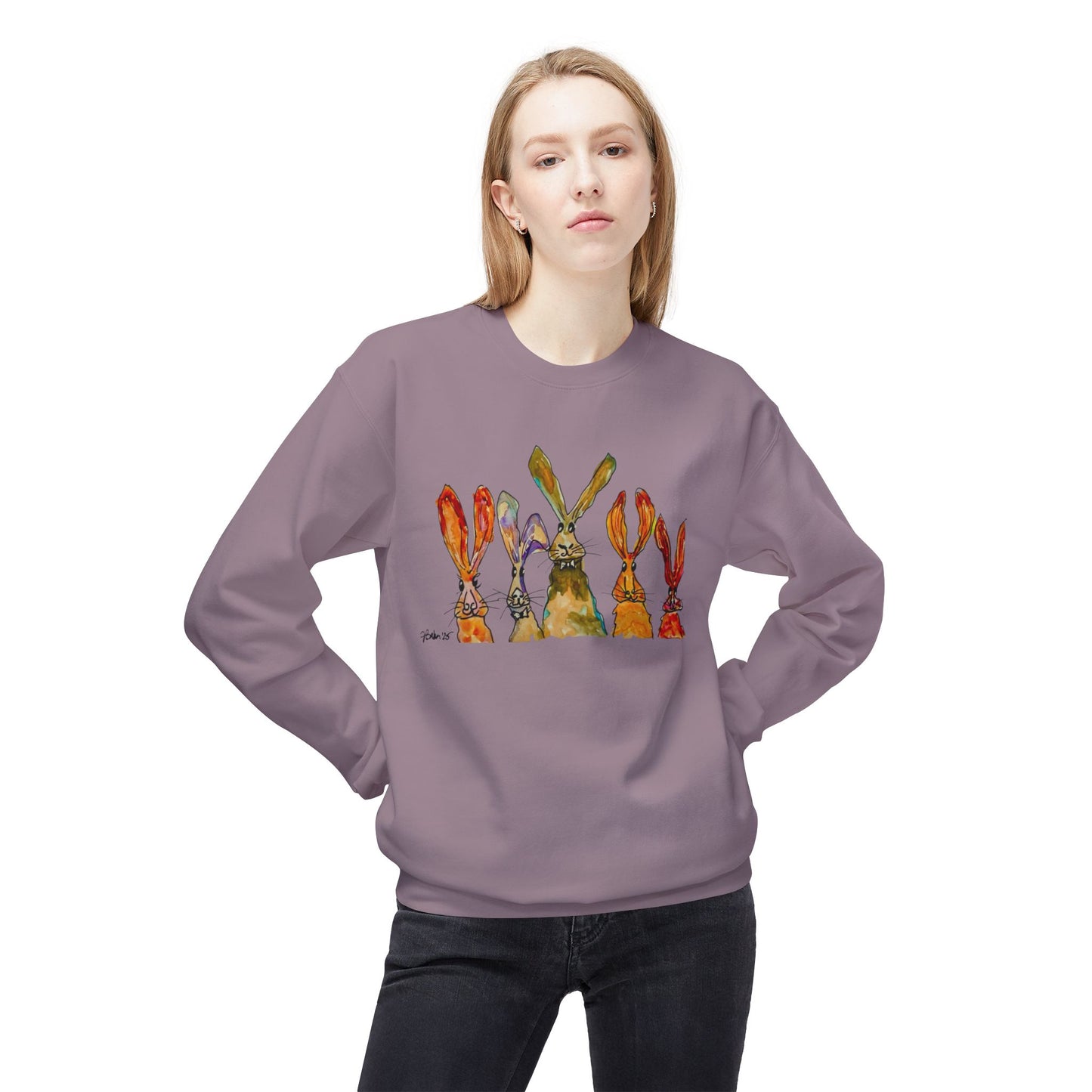 Bunny Row Softstyle Fleece Crewneck Sweatshirt