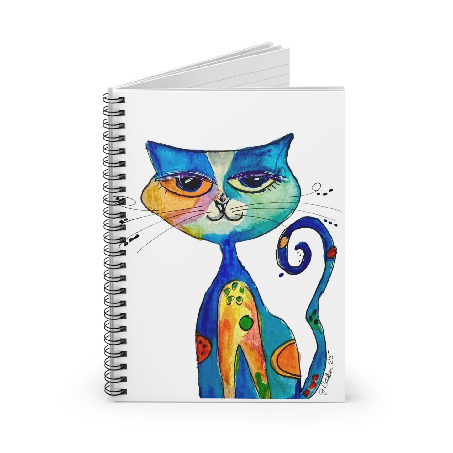 Spiral Notebook - Whimsical Cat-Ruled Line