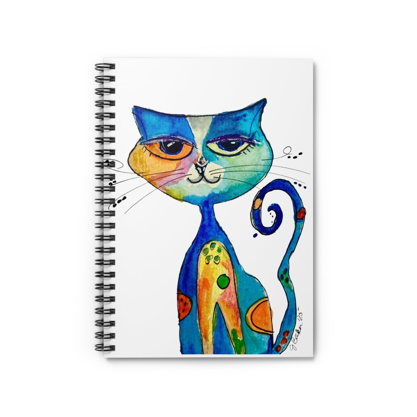 Spiral Notebook - Whimsical Cat-Ruled Line