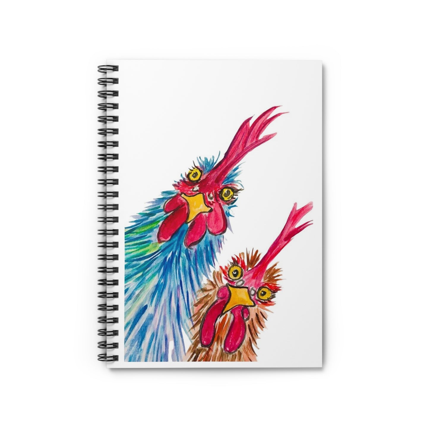 Colorful Rooster Spiral Notebook — Whimsical Farm Animal Journal (Ruled)