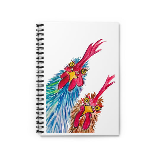 Colorful Rooster Spiral Notebook — Whimsical Farm Animal Journal (Ruled)