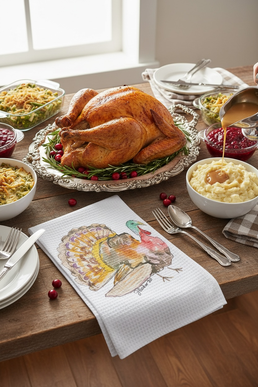 Turkey decorative dish towel