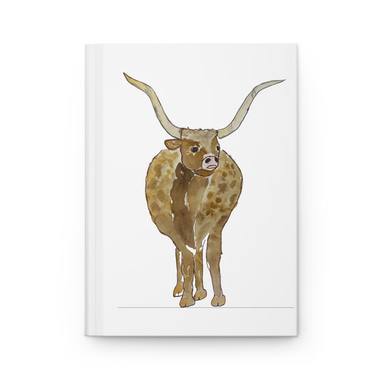 Longhorn Watercolor Hardcover Journal — Rustic Cow Notebook for Farm, Ranch & Animal Lovers