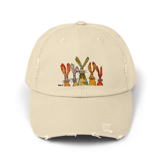 Bunny Row Distressed Baseball Cap