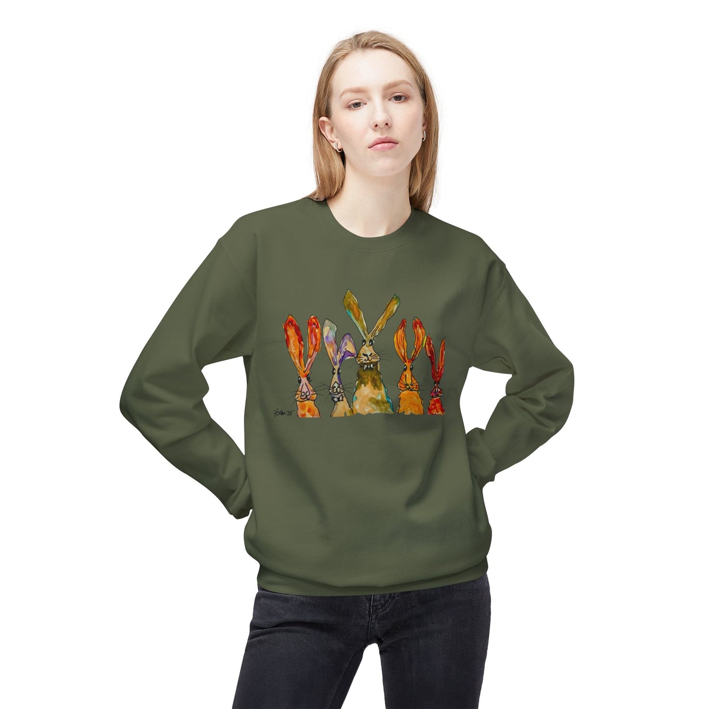 Bunny Row Softstyle Fleece Crewneck Sweatshirt