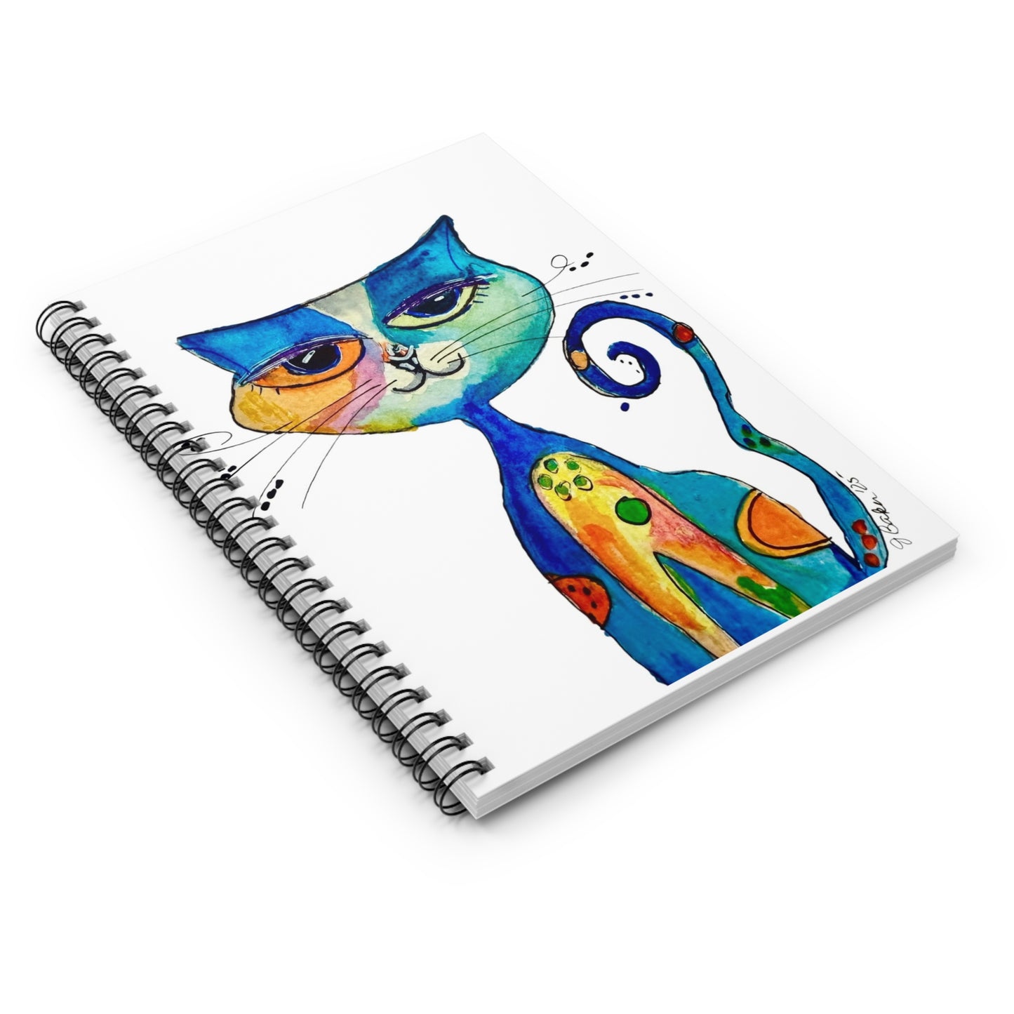 Spiral Notebook - Whimsical Cat-Ruled Line