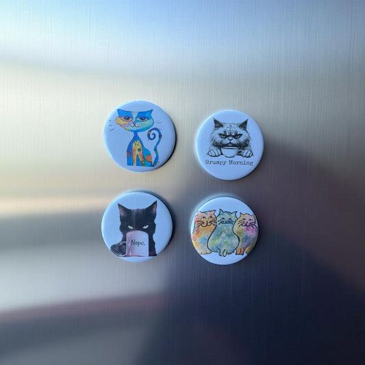Cool Cats Refrigerator Magnet Set