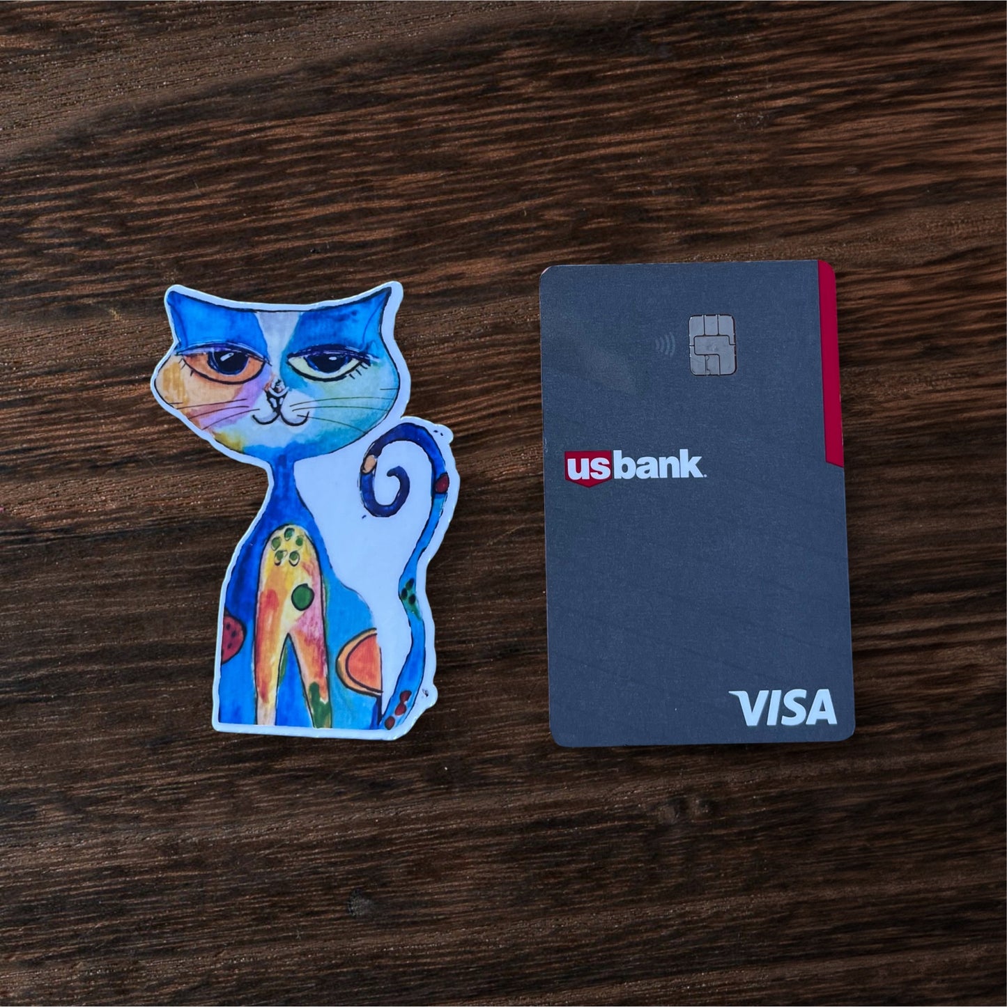 Whimsical Cat sticker FREE SHIPPING