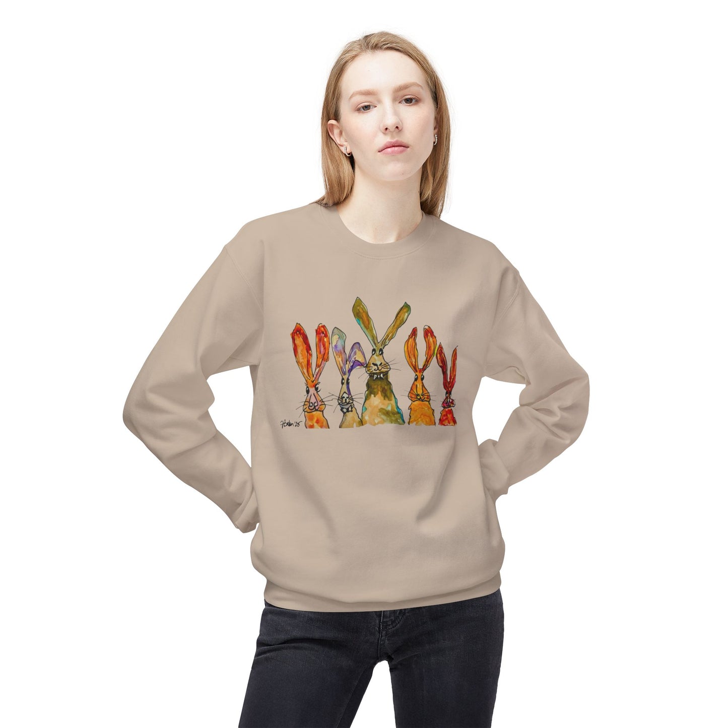 Bunny Row Softstyle Fleece Crewneck Sweatshirt