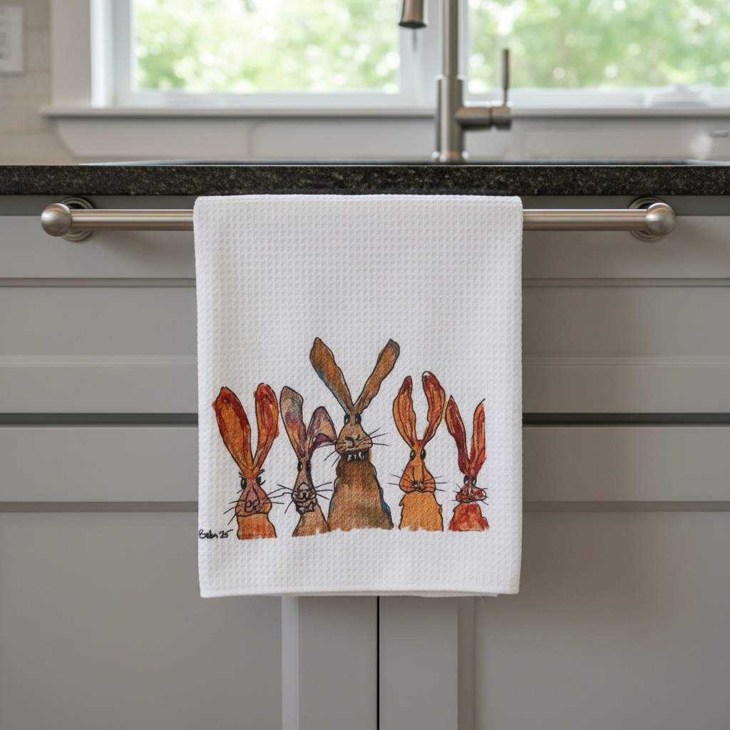 Rabbit Row kitchen dish towel