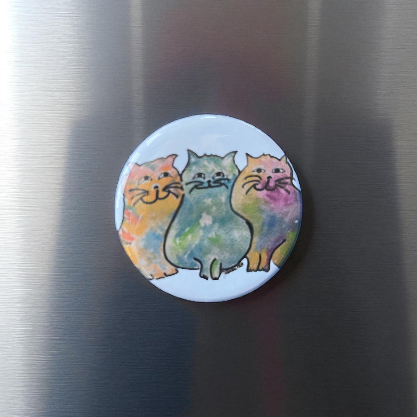3 Cats Refrigerator Magnet