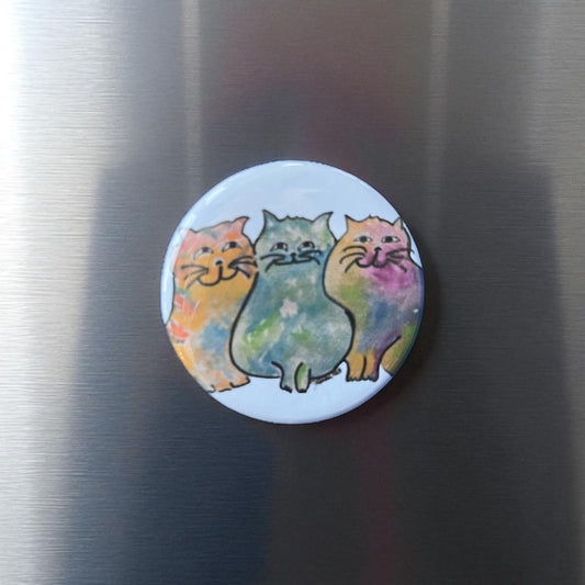 3 Cats Refrigerator Magnet