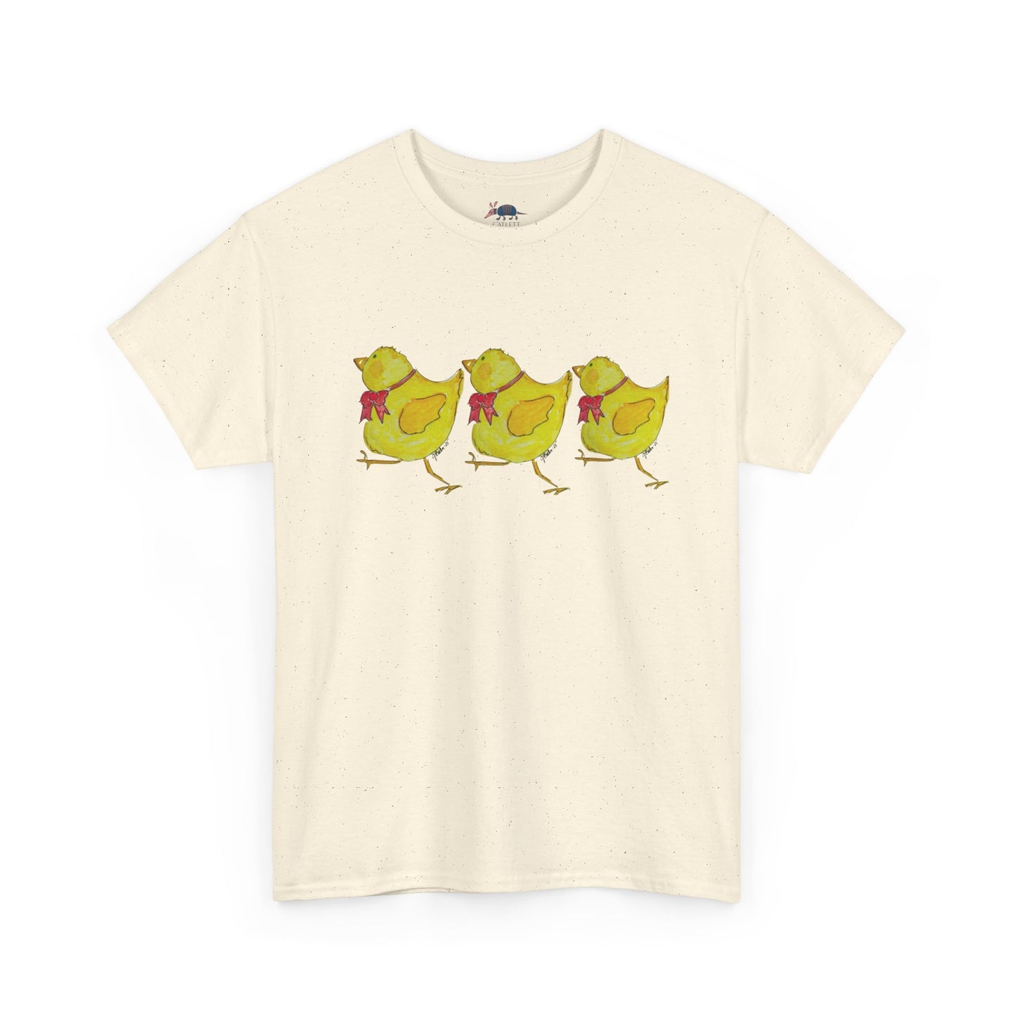 Chirpy Chicks Trio T-Shirt — Cute Yellow Chick Graphic Tee