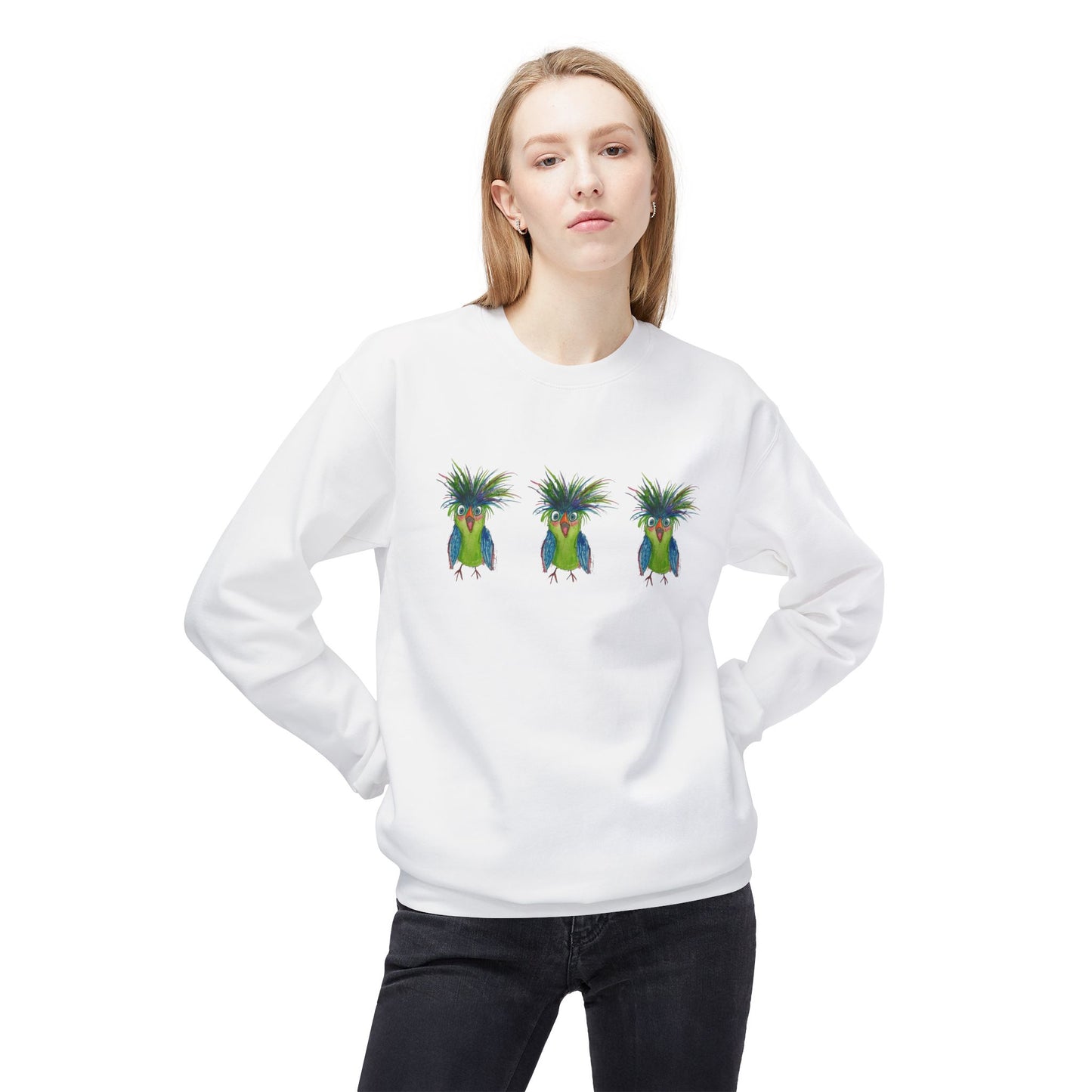 Tropical Cockatoo Crewneck Sweatshirt
