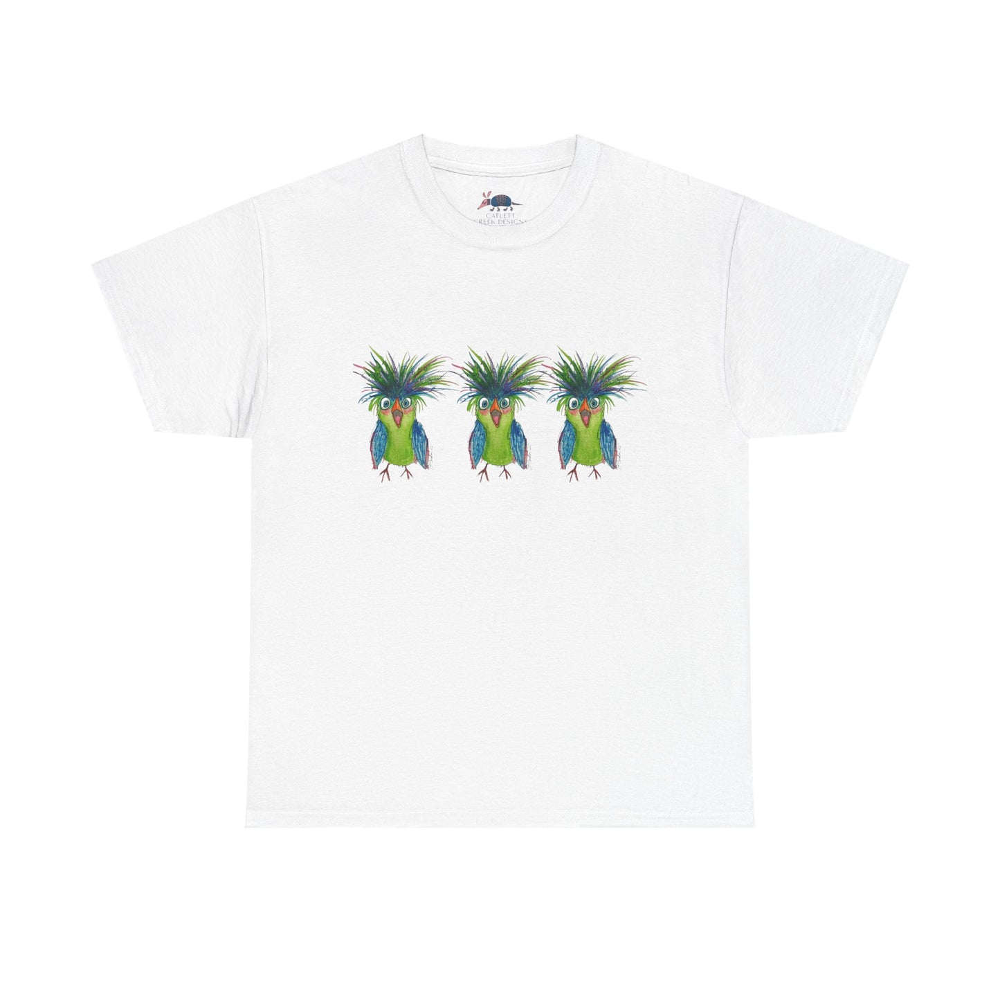 T-Shirt — Triple Tropical Parrot Graphic Tee