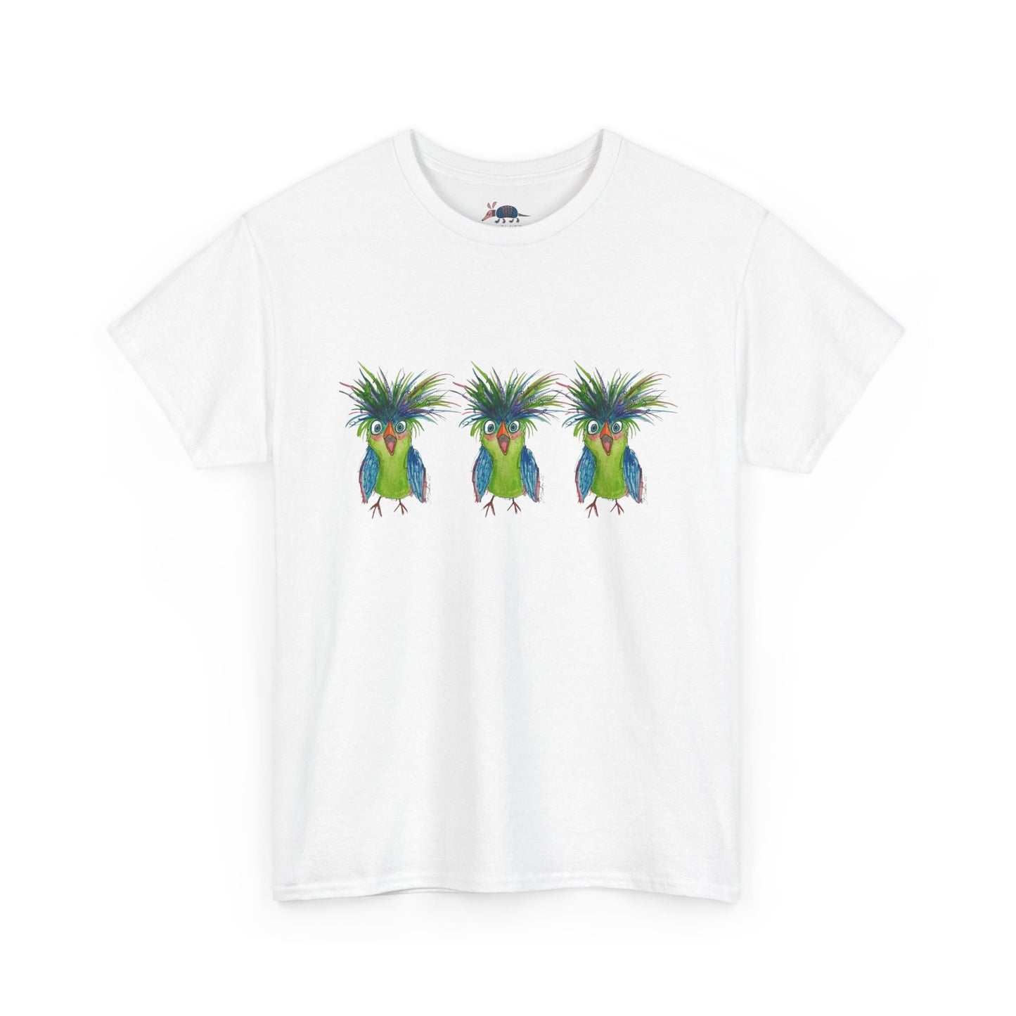 T-Shirt — Triple Tropical Parrot Graphic Tee