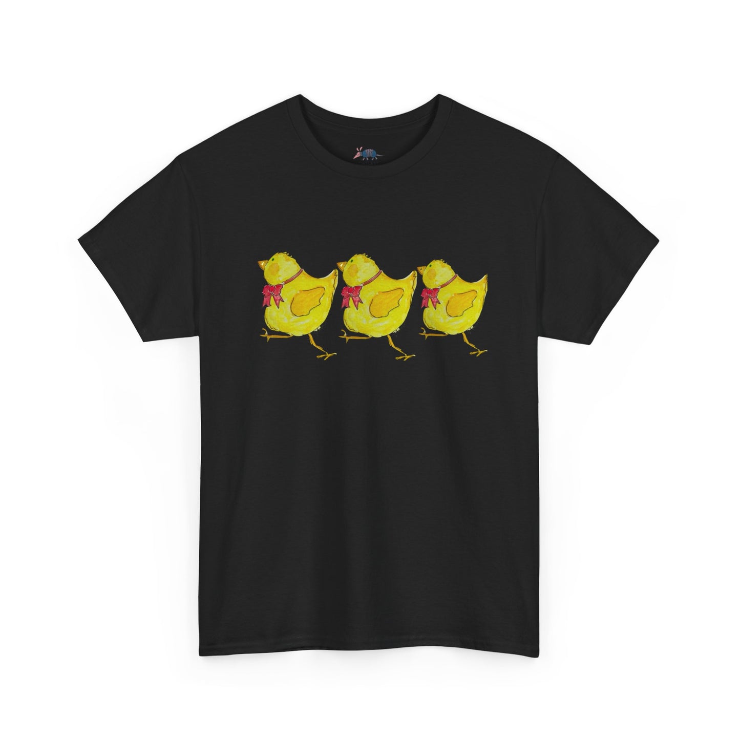Chirpy Chicks Trio T-Shirt — Cute Yellow Chick Graphic Tee