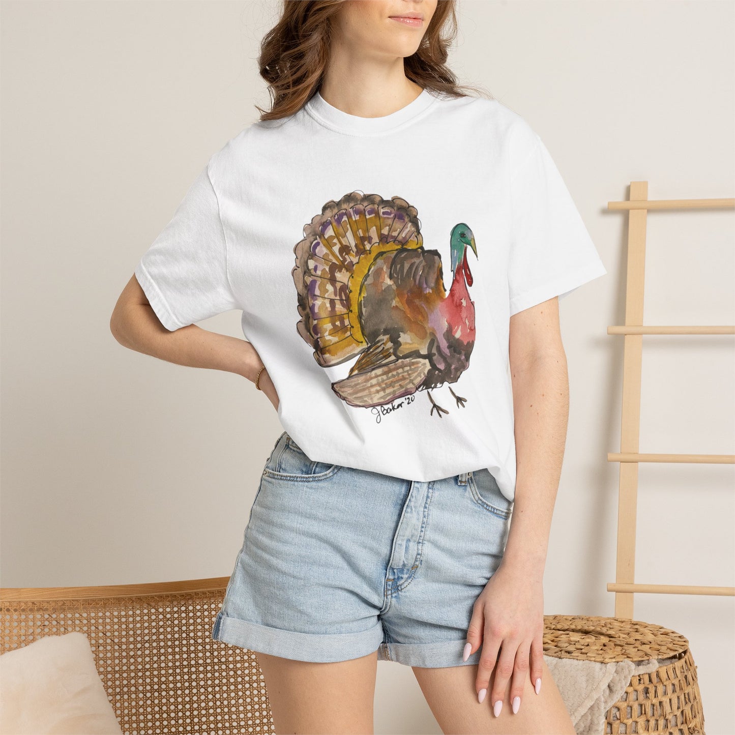 Turkey Watercolor T-Shirt —Thanksgiving Turkey Tee