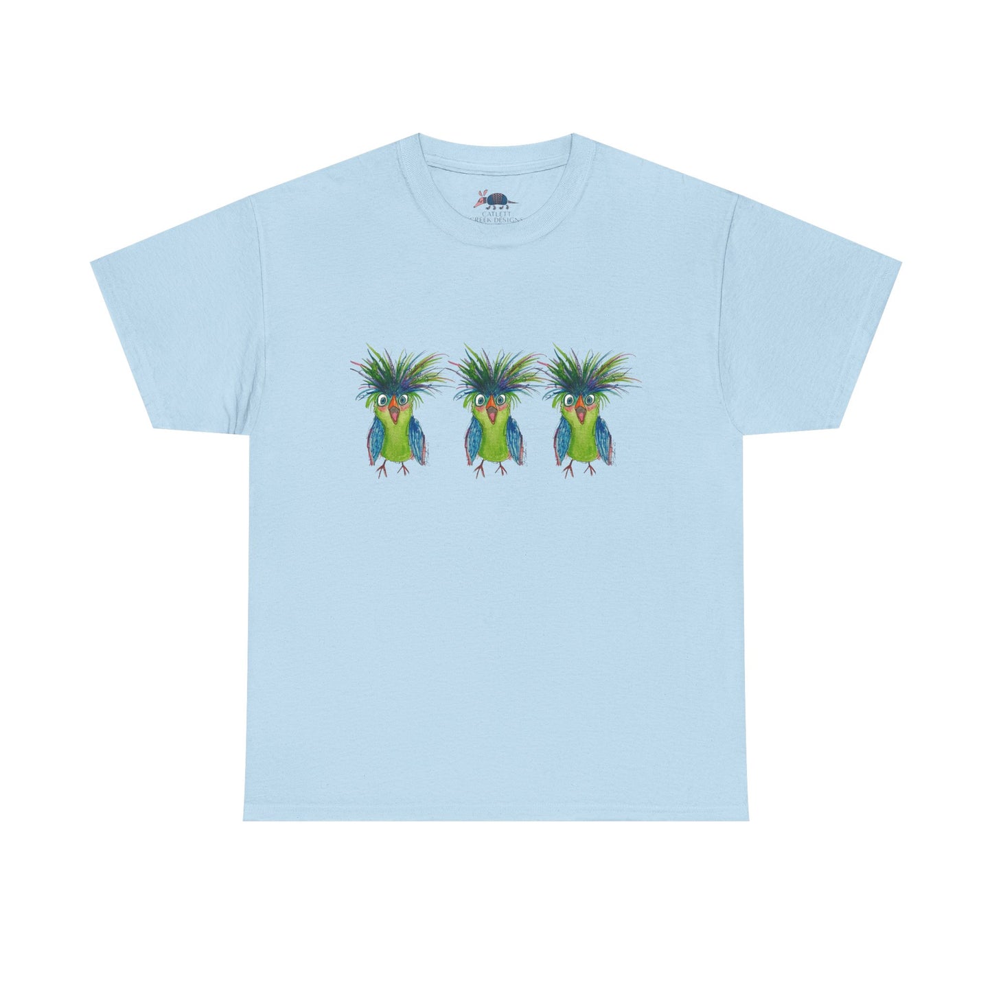 T-Shirt — Triple Tropical Parrot Graphic Tee
