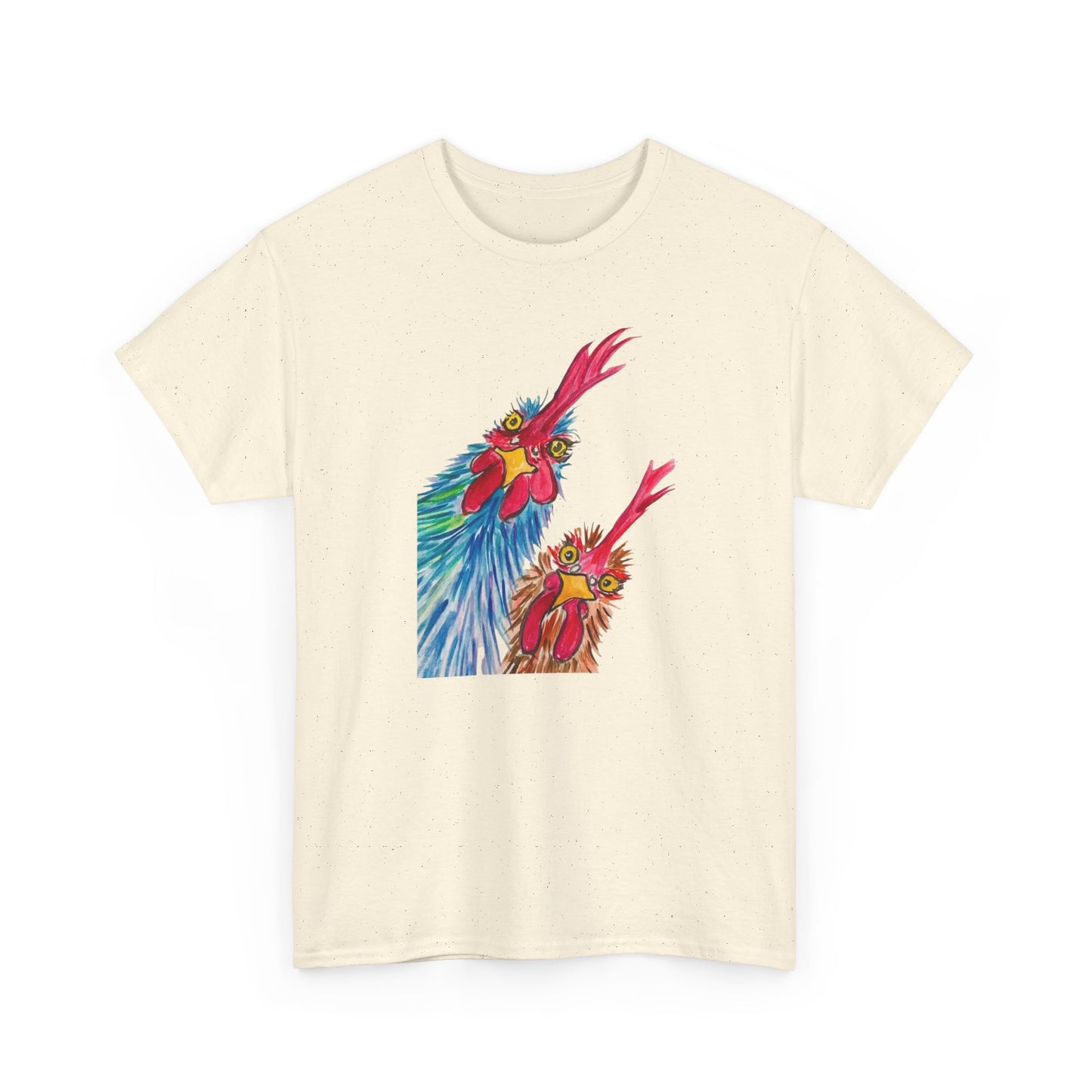 Colorful Chickens Tee — Vibrant Tropical Chicken Graphic T-Shirt