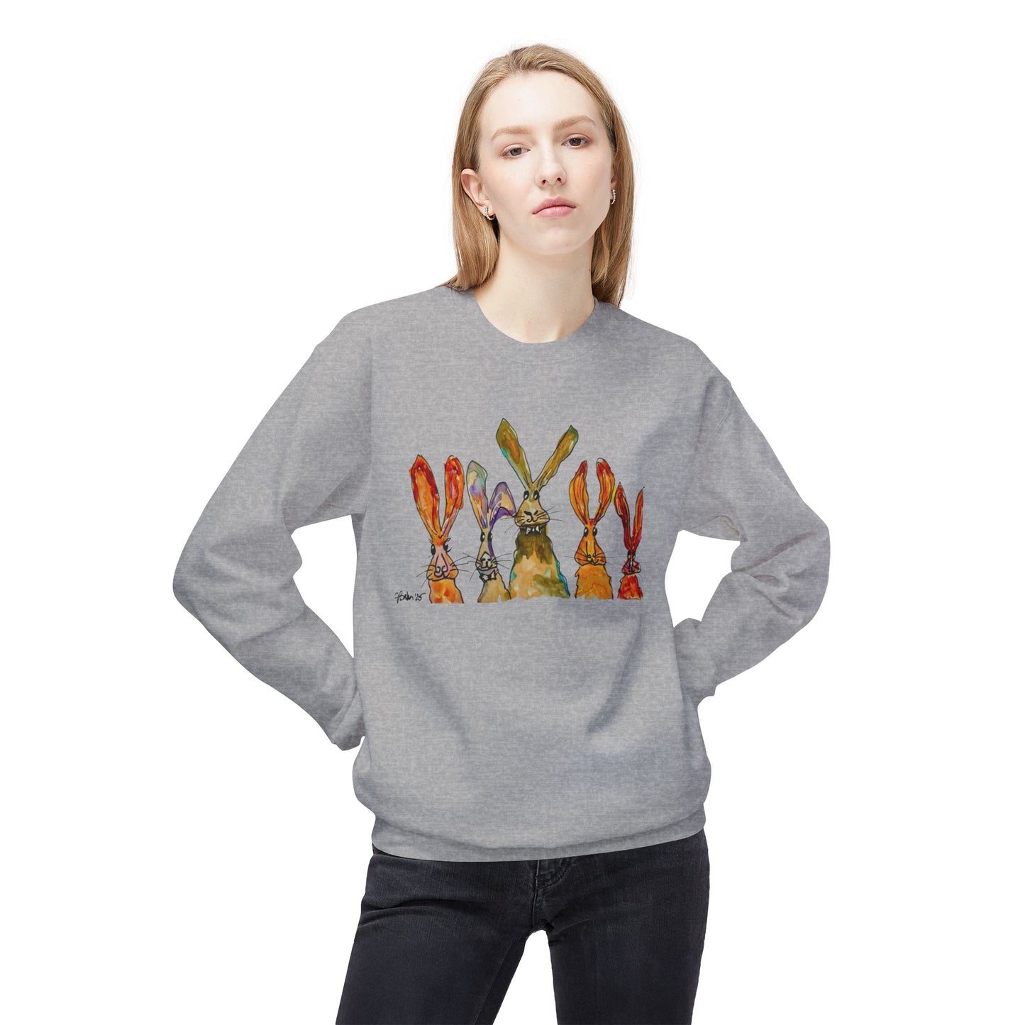 Bunny Row Softstyle Fleece Crewneck Sweatshirt