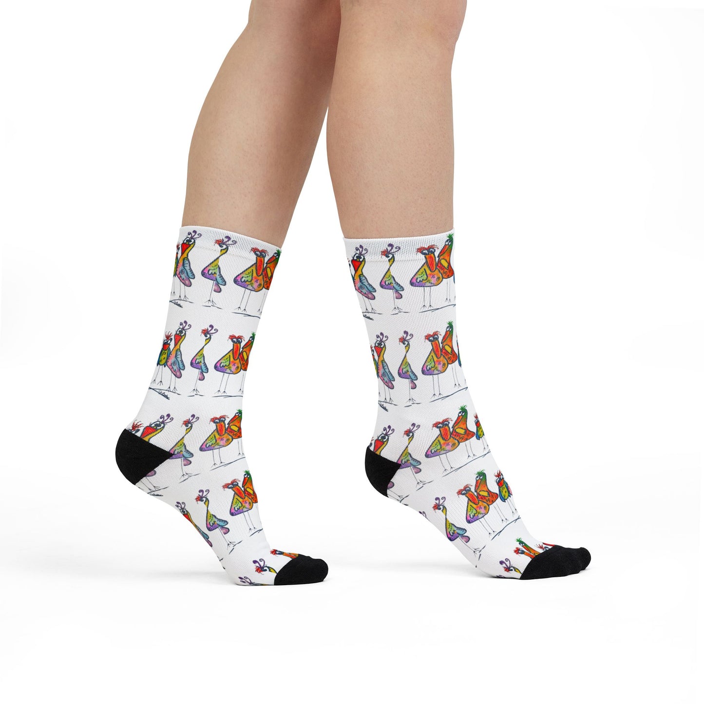 Colorful Bird Crew  Socks